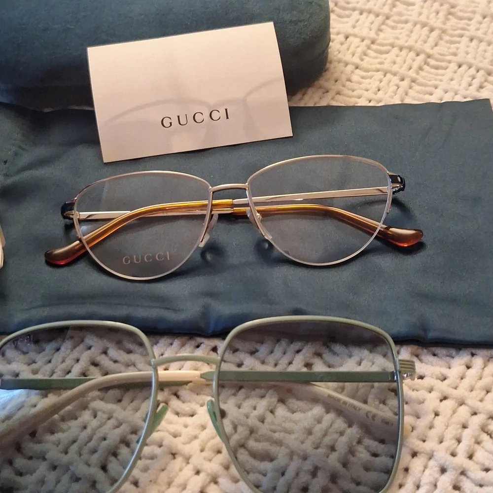 Gucci Green Sunglasses and Clear Glasses Eyewear Collection
